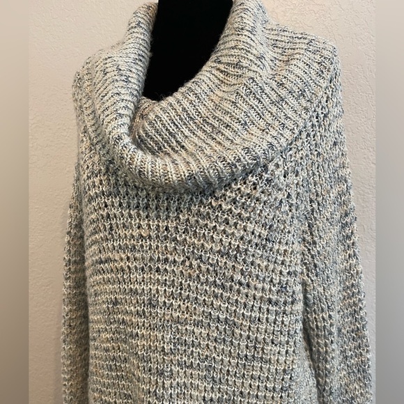 American Rag Wool Blend Long Sleeve Cowl Neck Chunky Waffle Knit Sweater Small - Picture 5 of 10